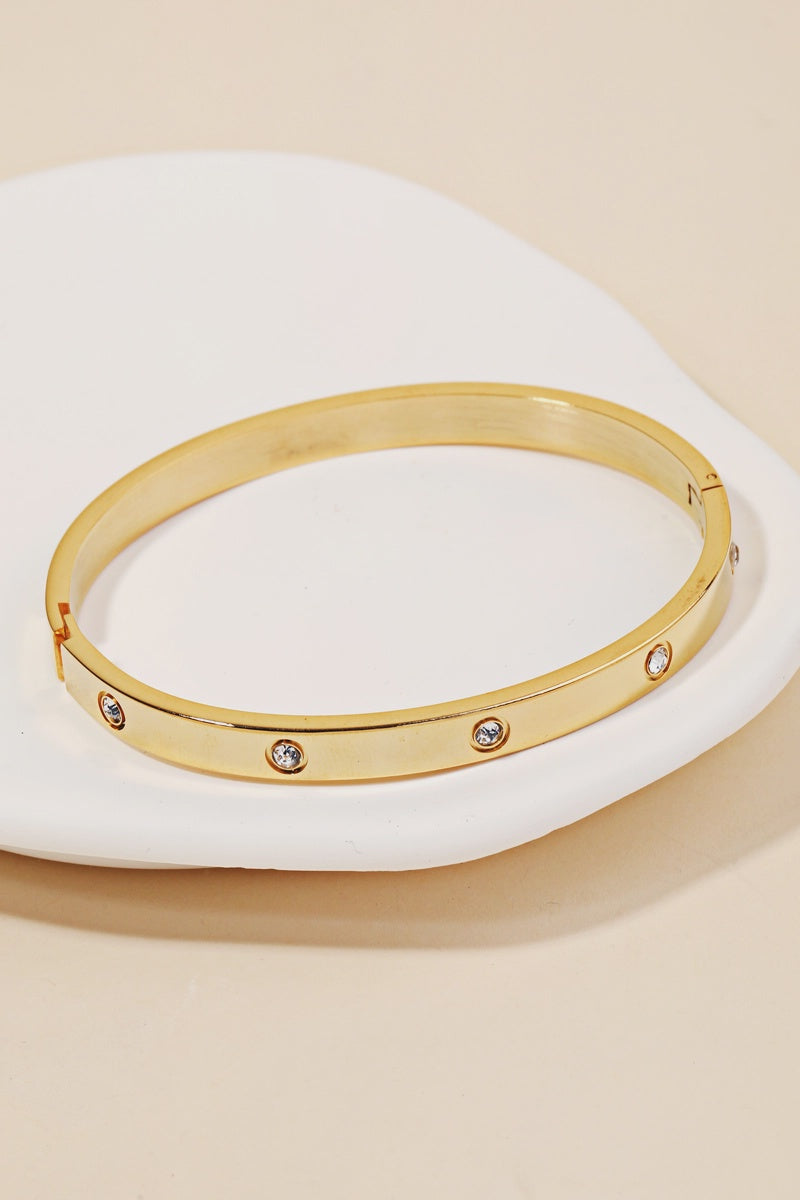 Gold Rhinestone Bangle