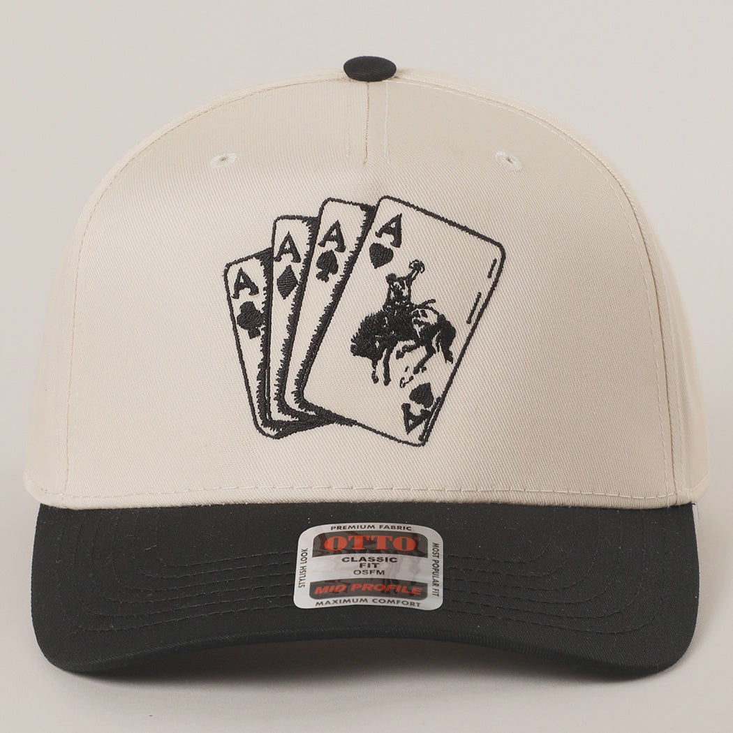 Gamblin' Man Black Embroidered Trucker Hat