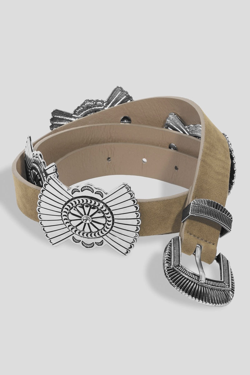 Taupe Concho Belt