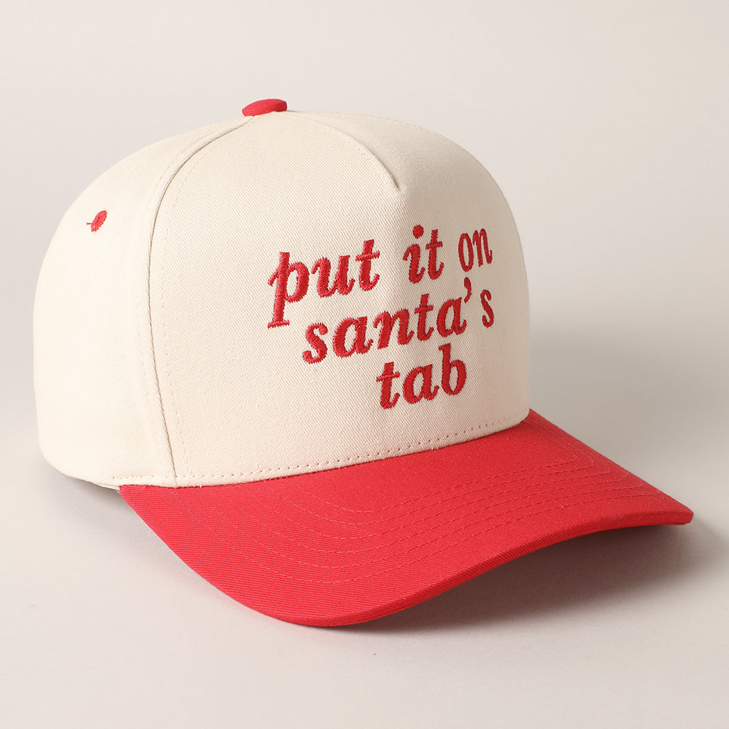 Put It On Santa's Tab Red Trucker Hat