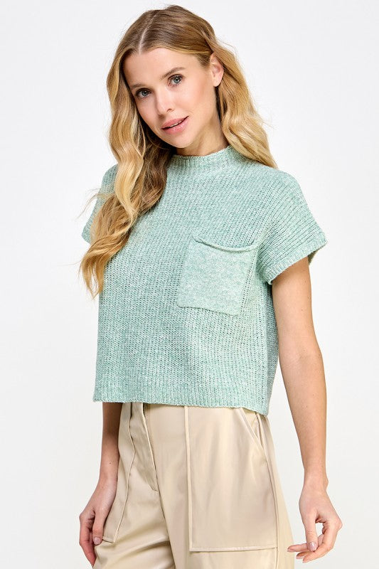 Kindness Always Wins Sage Knit Top