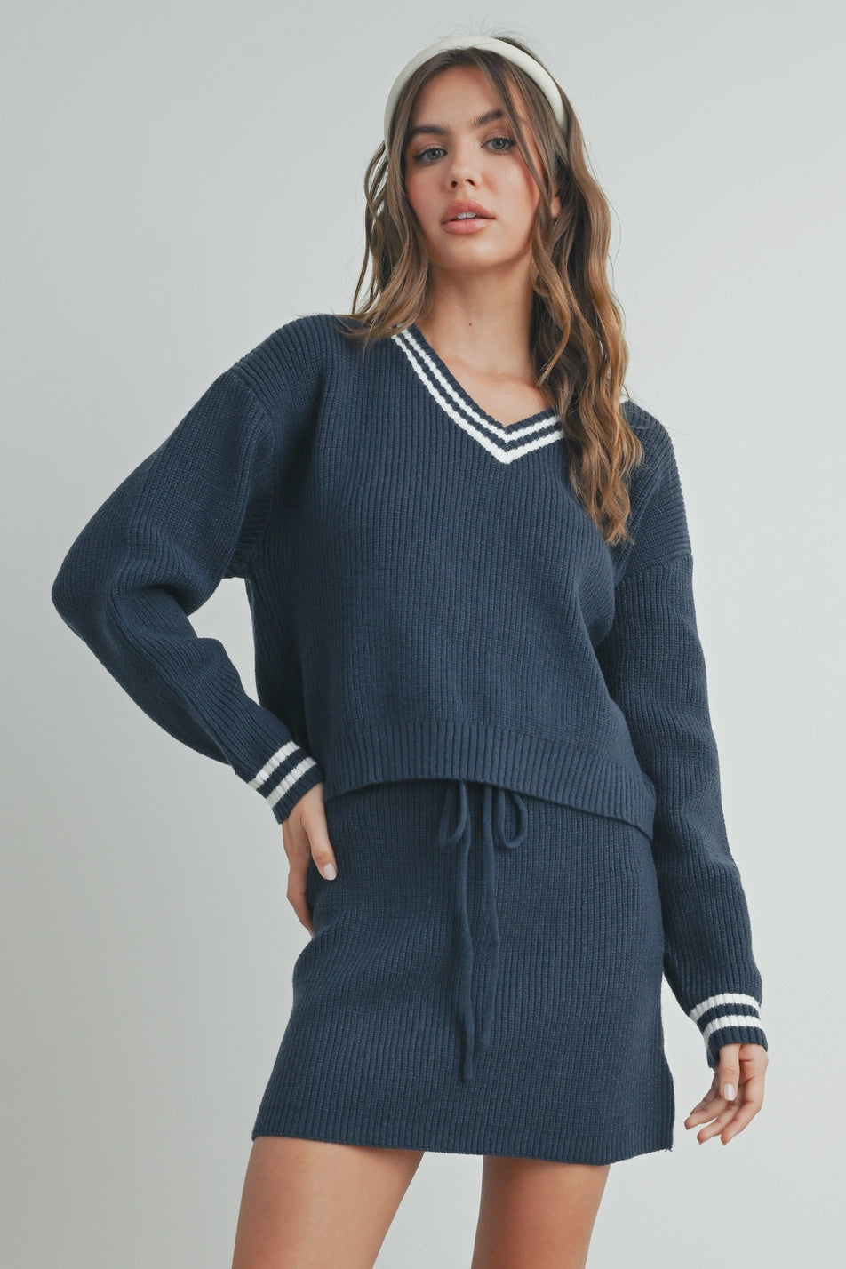 50% Off - Nautical In Navy Skirt