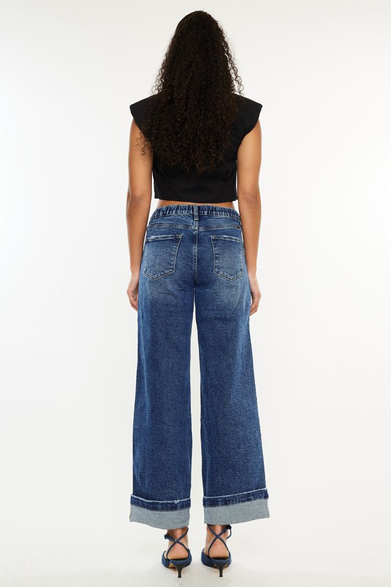 40% Off - Don't You Dare Dark Wide Leg KanCan Jeans