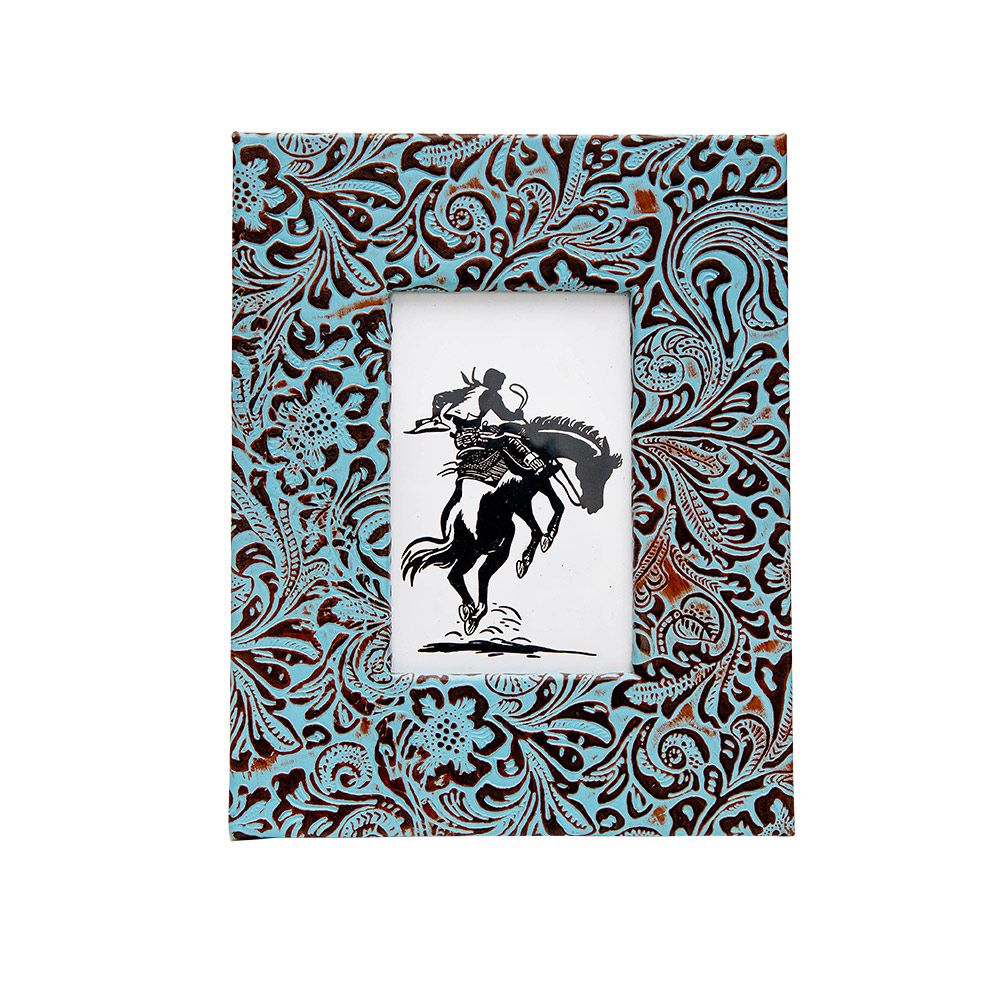 RESTOCK MYRA Brown Cowhide Picture Frame