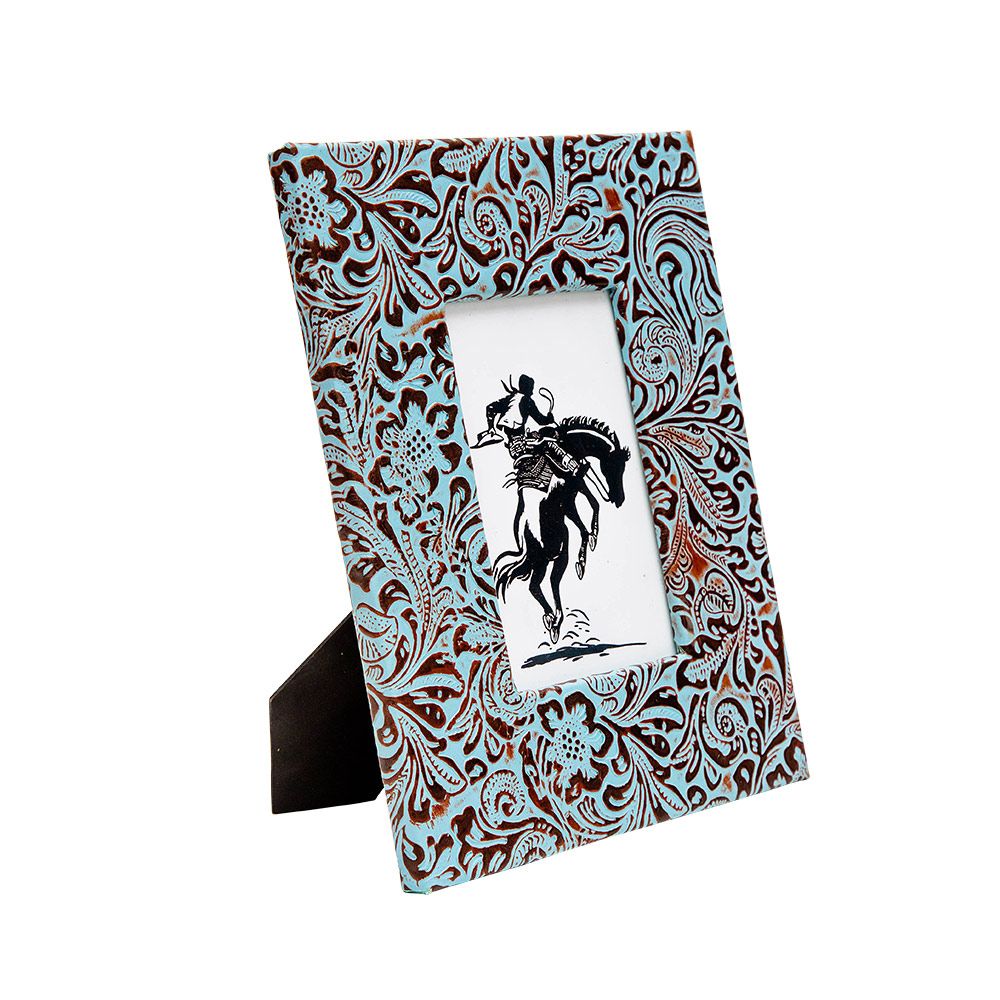 RESTOCK MYRA Brown Cowhide Picture Frame
