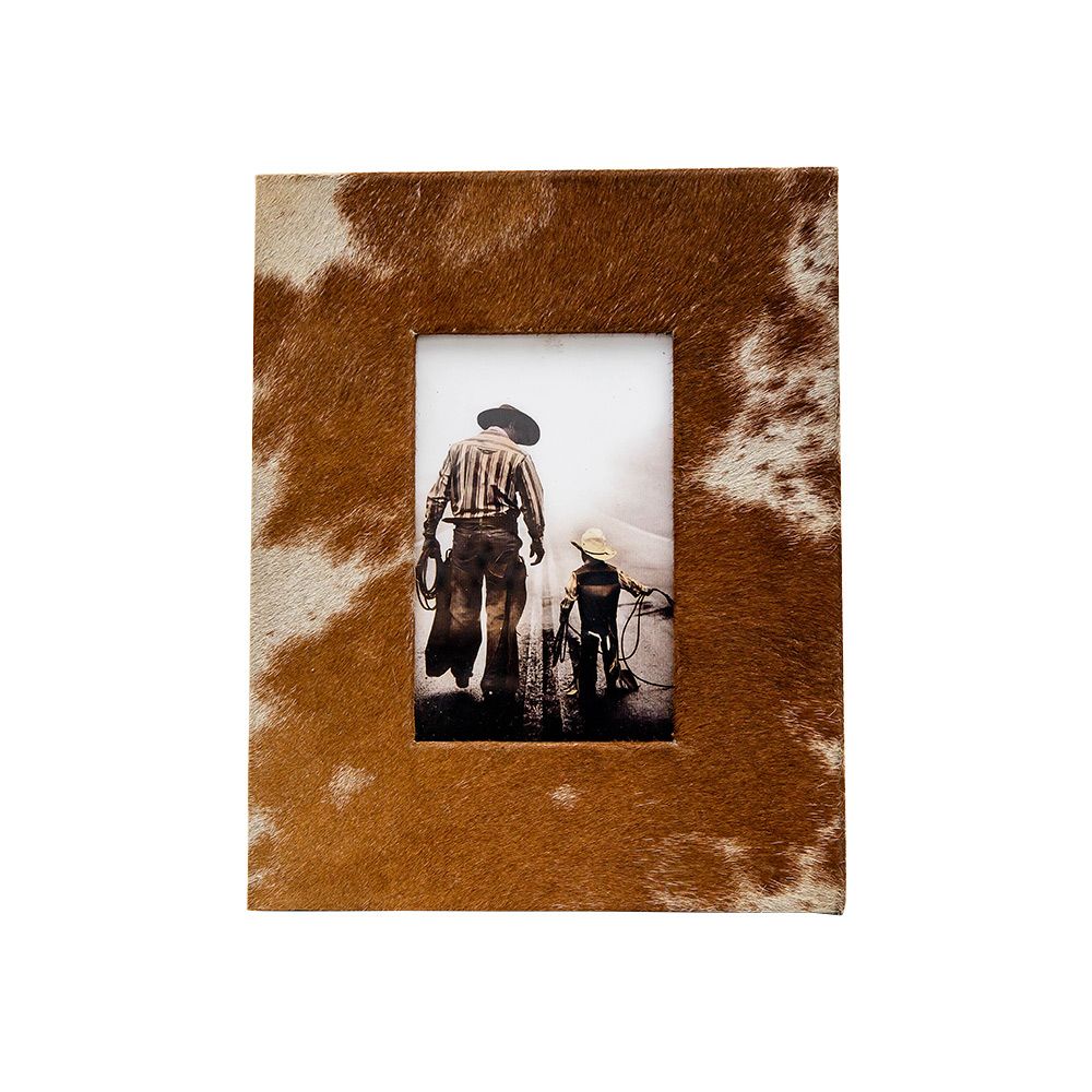 RESTOCK MYRA Brown Cowhide Picture Frame