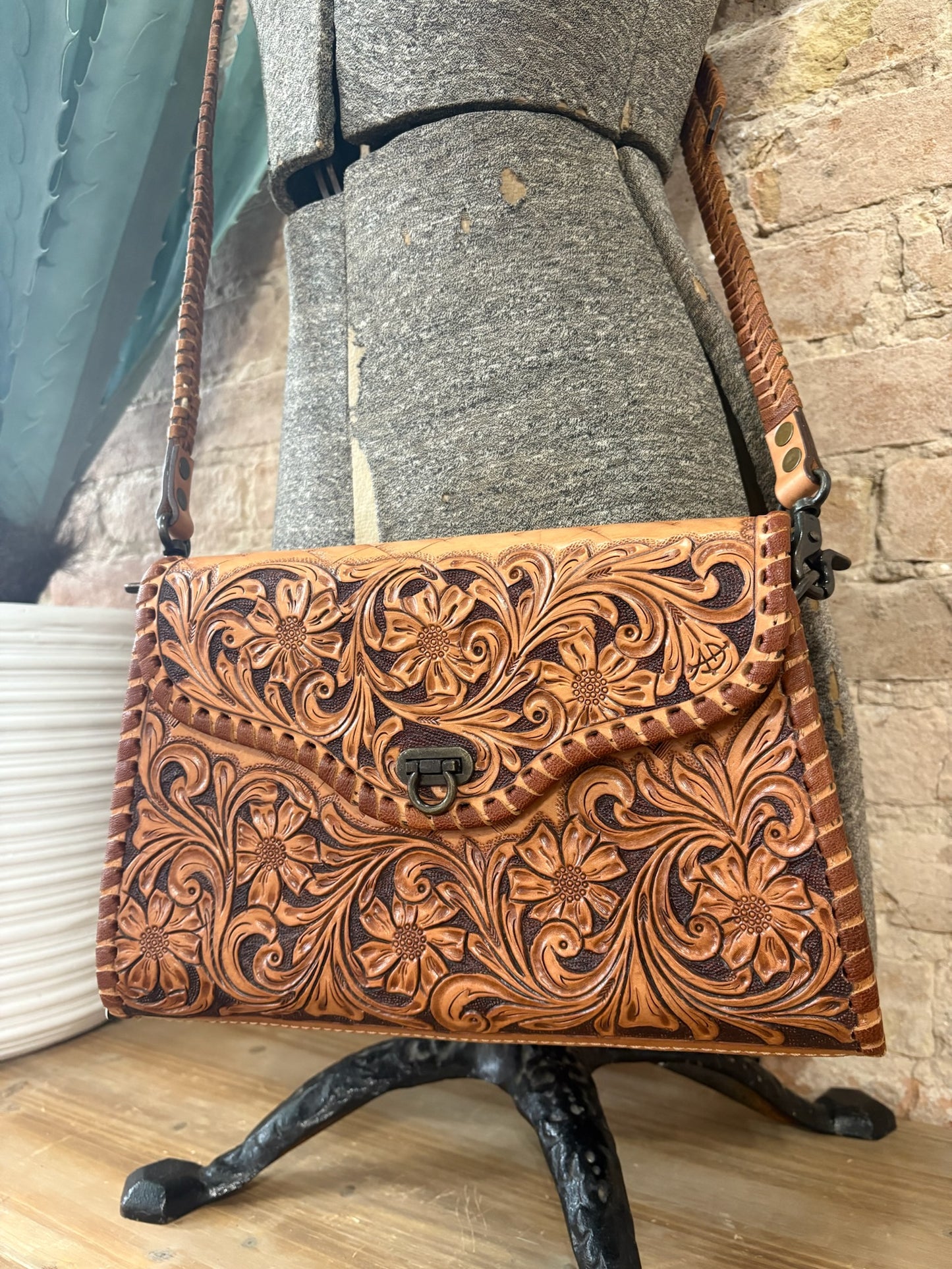 American Darling Tooled Leather Crossbody