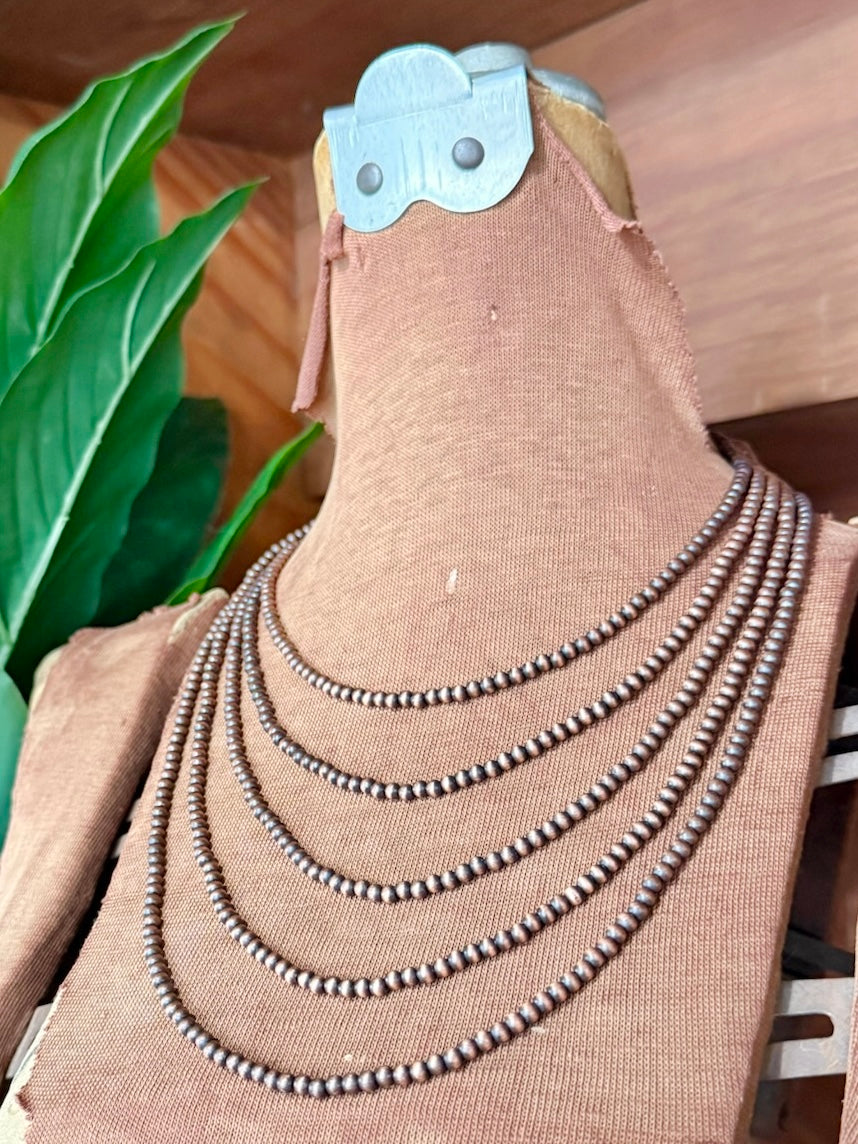 Copper Layered Beaded Necklace