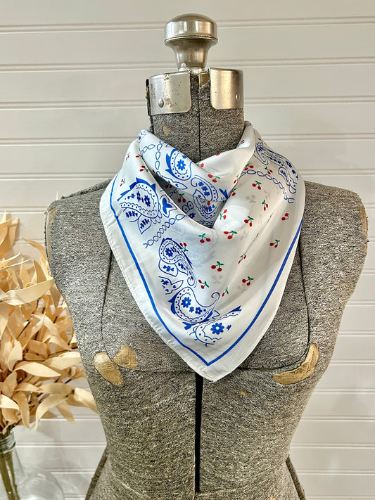 Paisley Cherry Satin Wild Rag