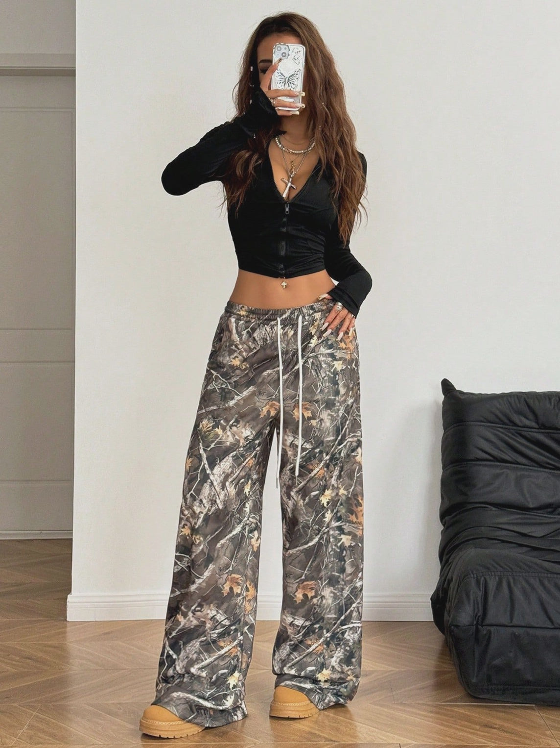 RESTOCK Cozy Cabin Green Camo Lounge Pants