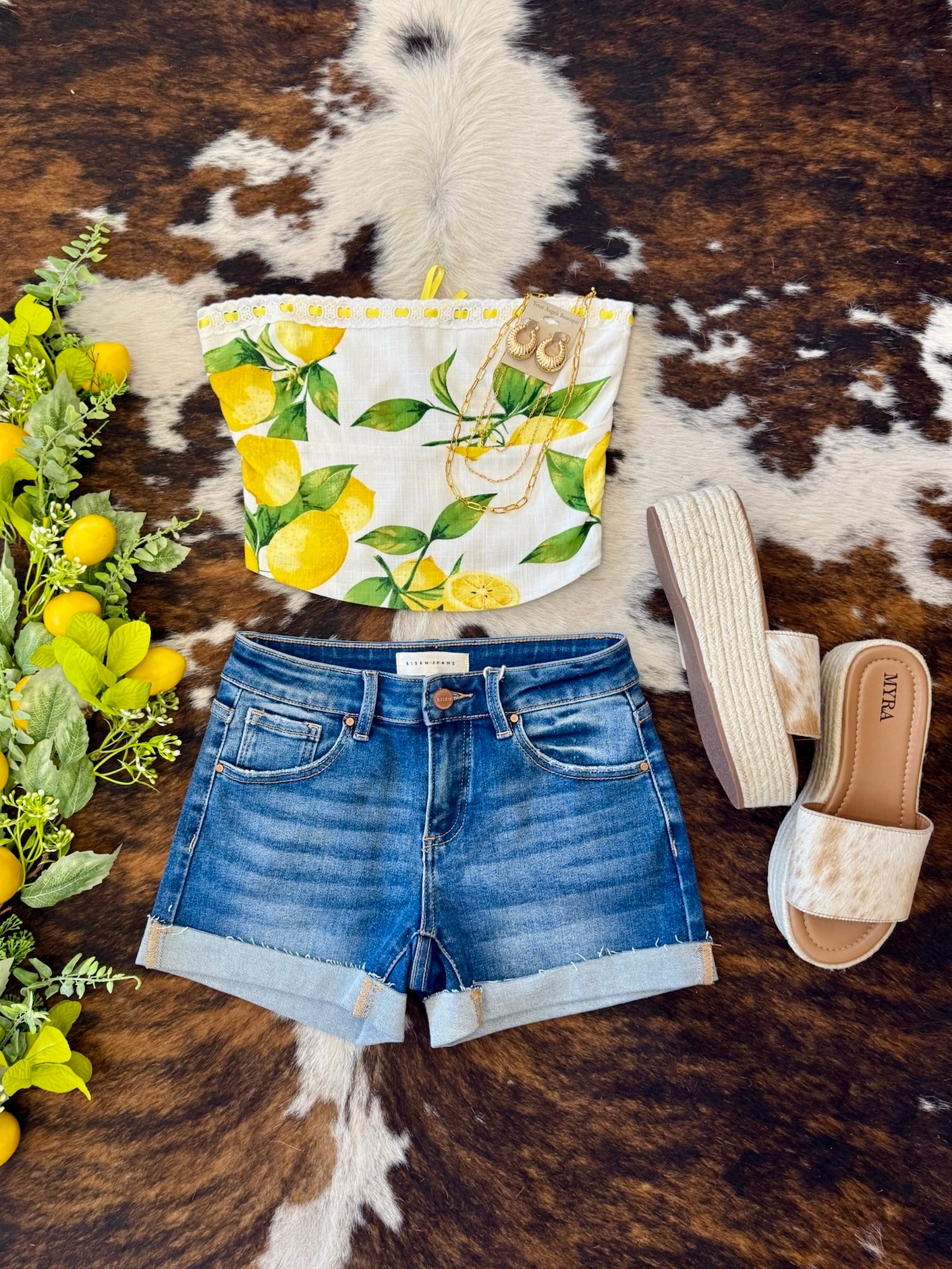 Hello Lovely Lemon Crop Top