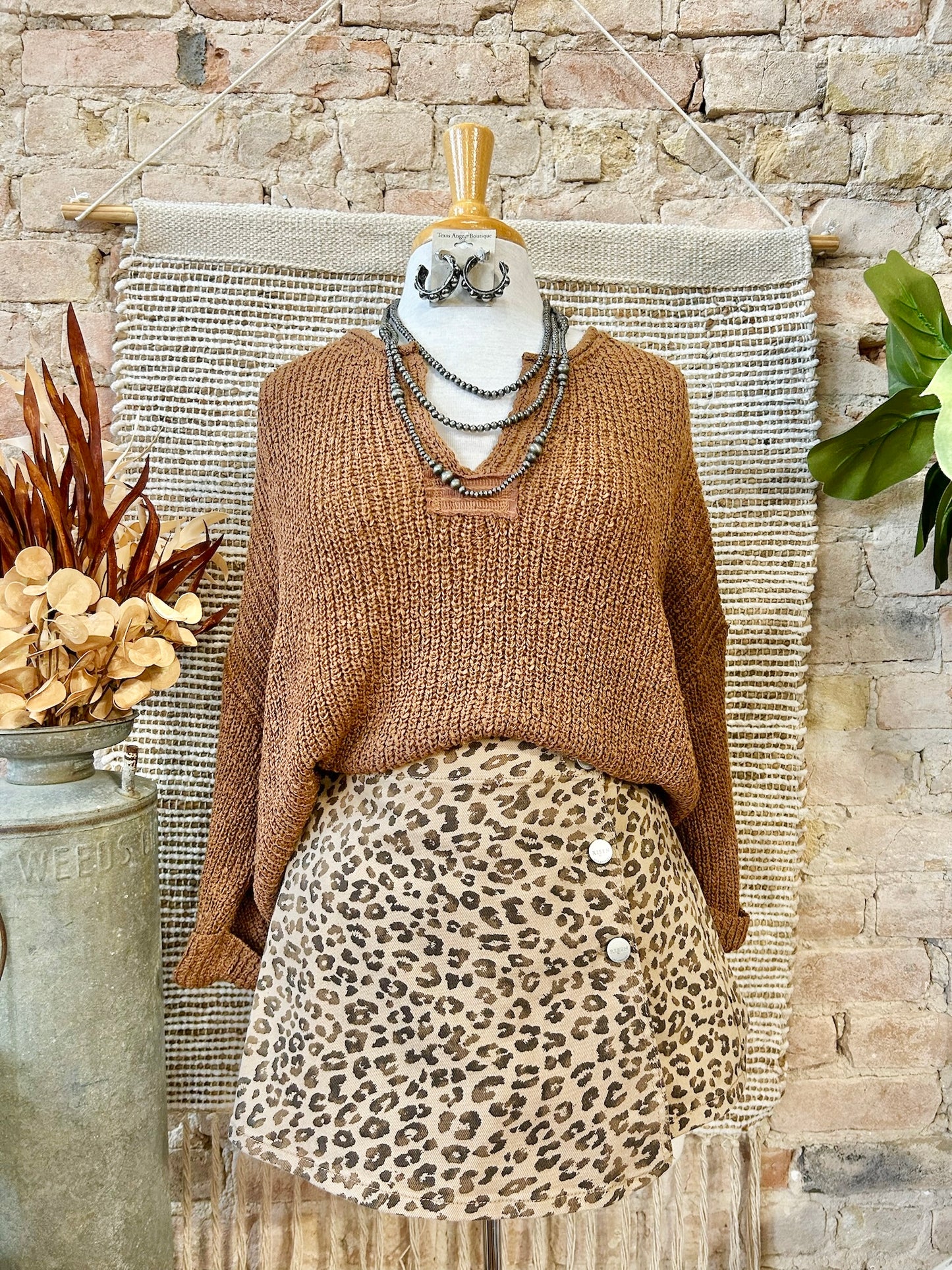 When Ya Know, Ya Know Deep Camel Knit Sweater