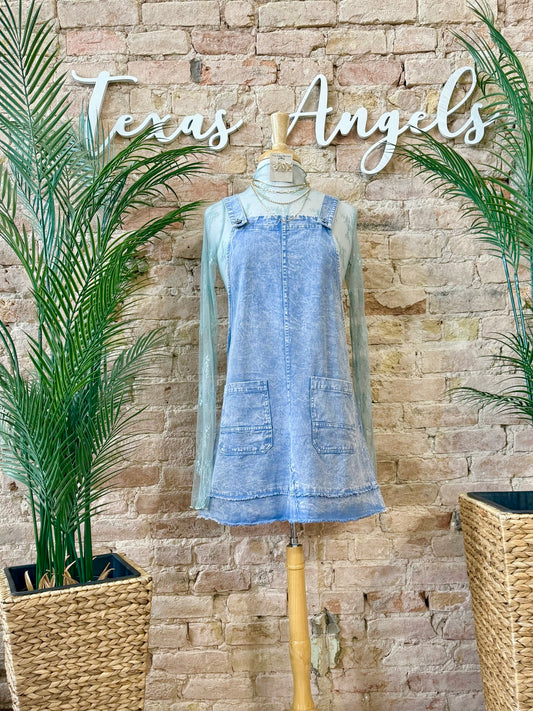 Dancin’ In The Daisy’s Overall Denim Dress