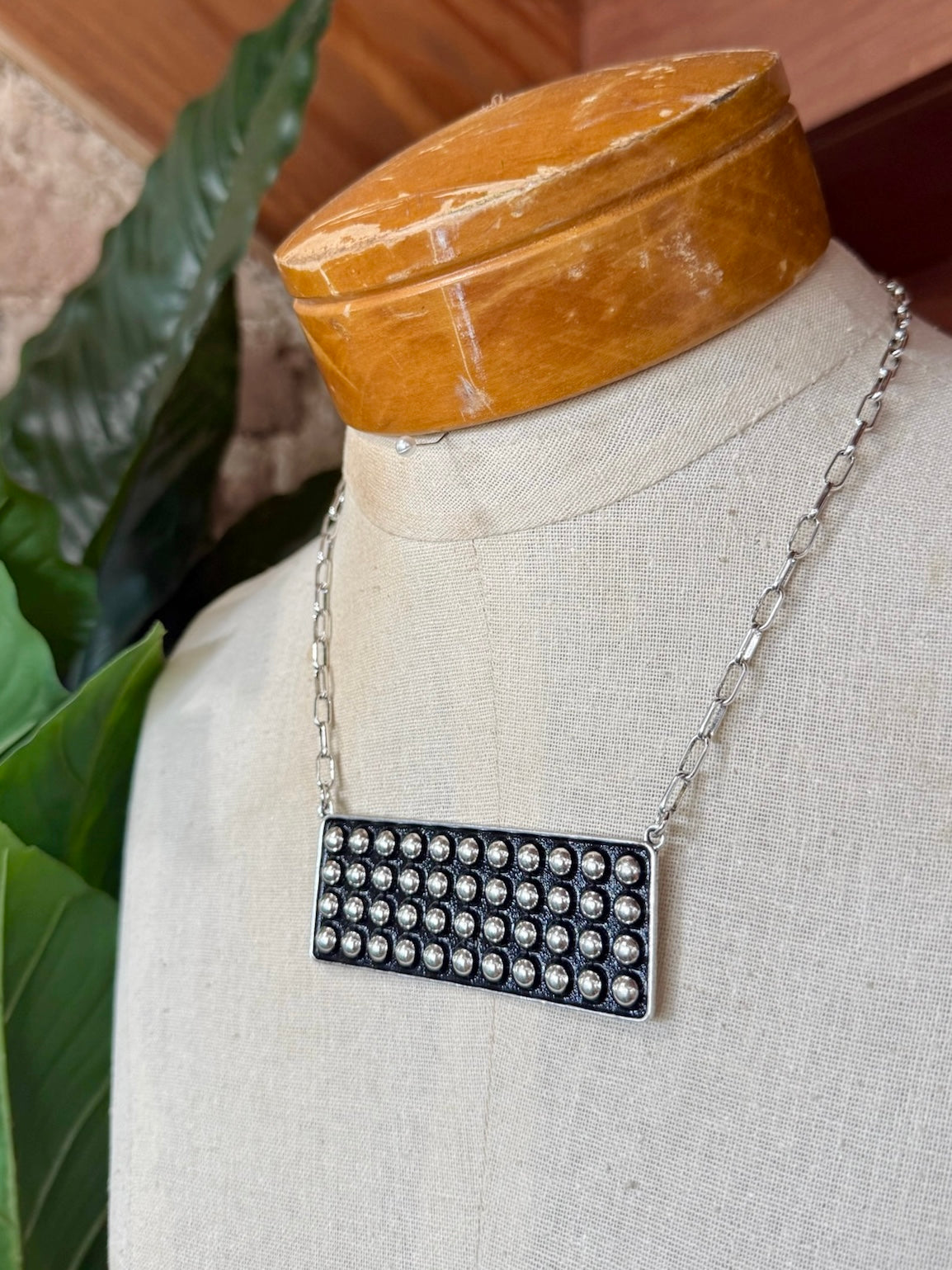 Silver Statement Pendant Necklace