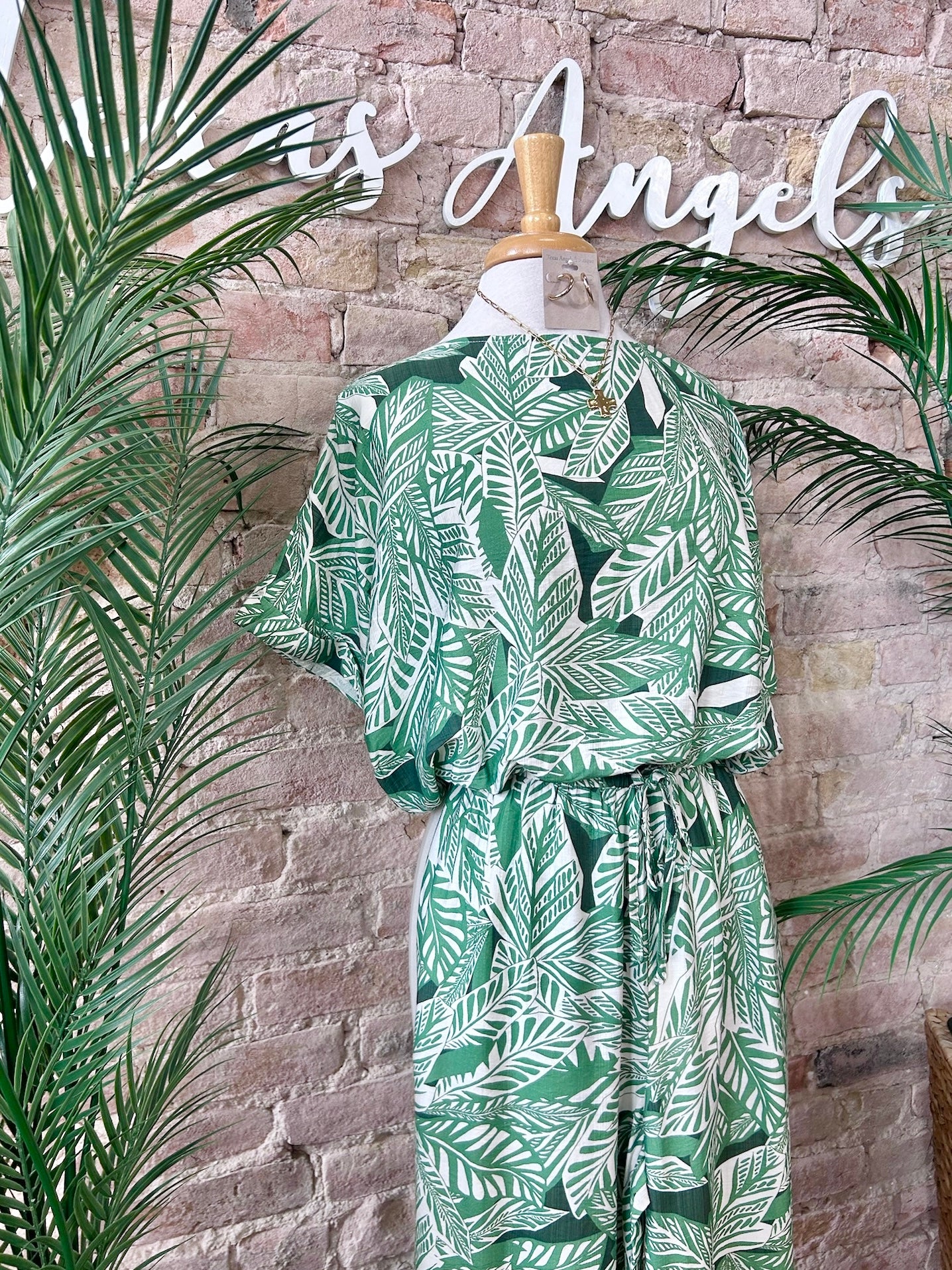 Outskirts Of Paradise Palm Tree Printed Blouse