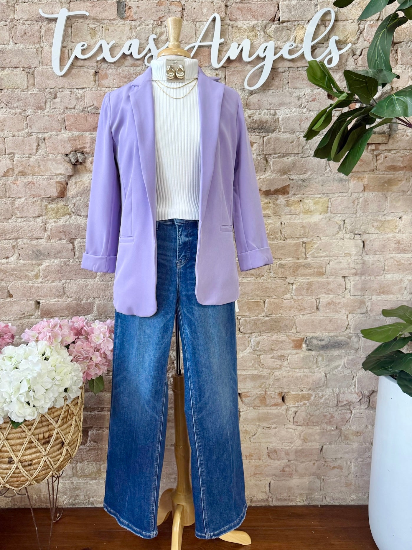 40% Off - Sending Love Letters Lavender Blazer