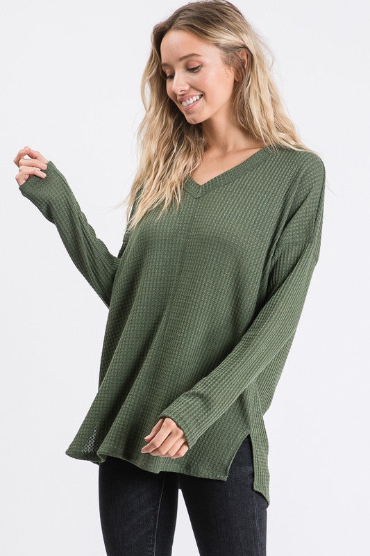 The Lucky One - Olive Long Sleeve Top