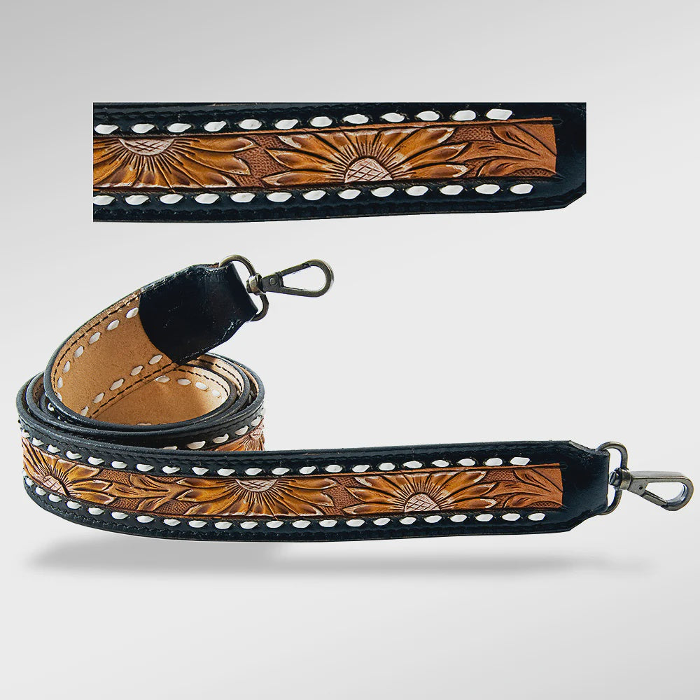 American Darling Tooled Leather Purse Strap