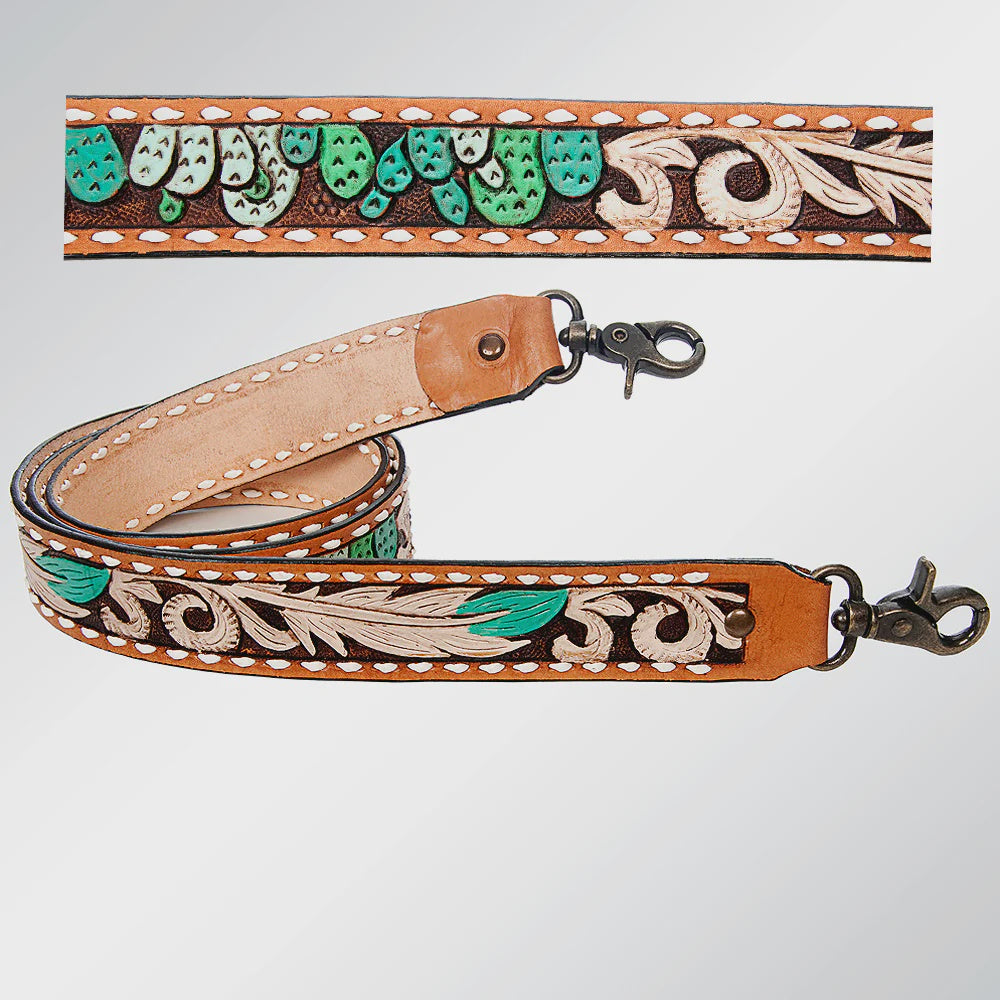 American Darling Tooled Leather Purse Strap