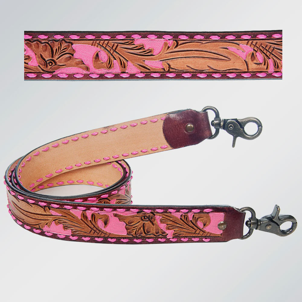 American Darling Tooled Leather Purse Strap