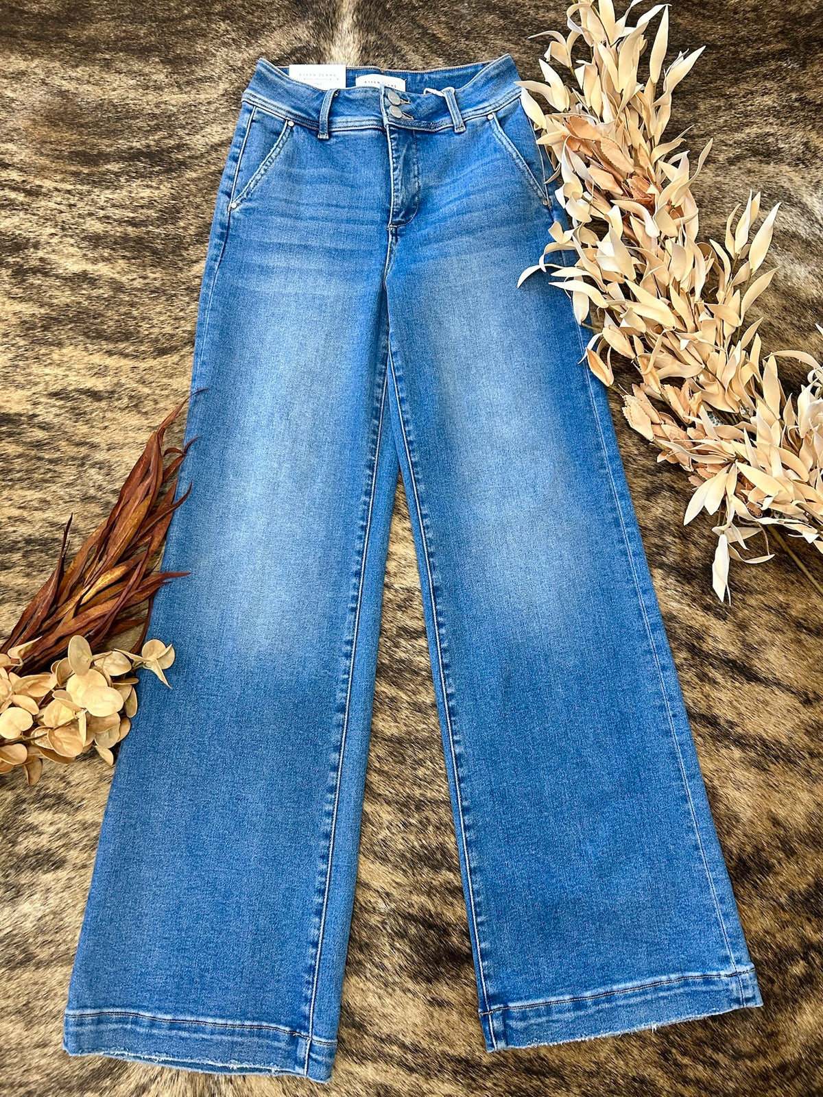 The Right Way Wide Leg Risen Jeans