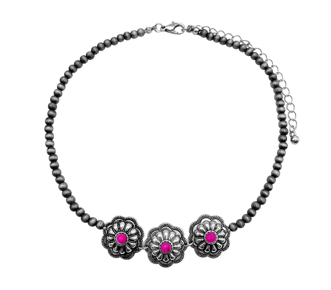 Pink Concho Necklace