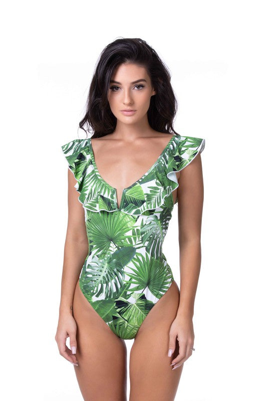 50% Off - Beach Please Leaf One Piece
