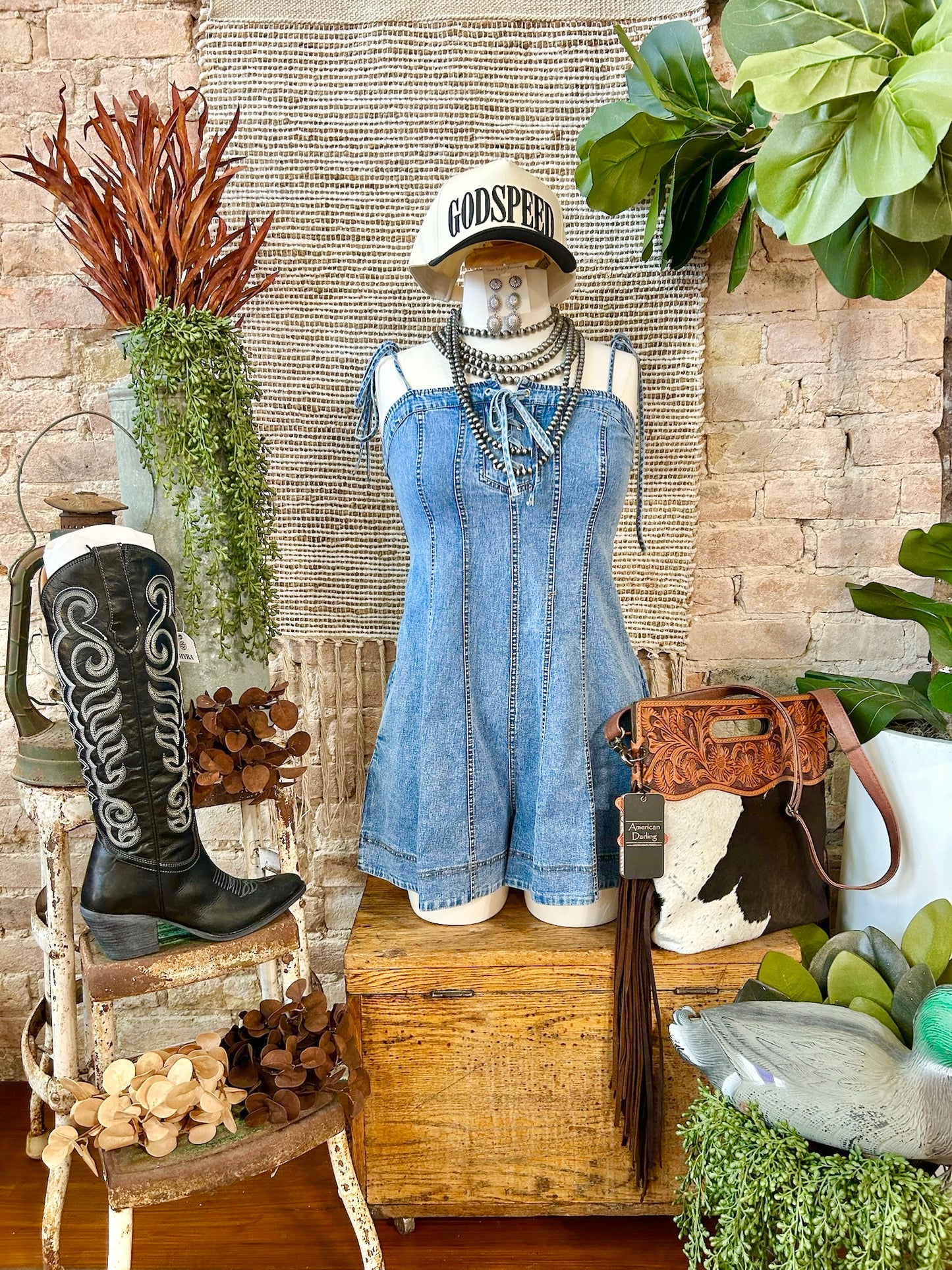 Dreamin' Of The Day Denim Romper