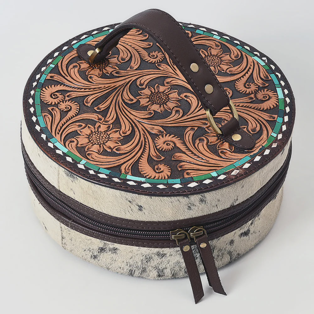 American Darling Tooled Leather Jewelry Box