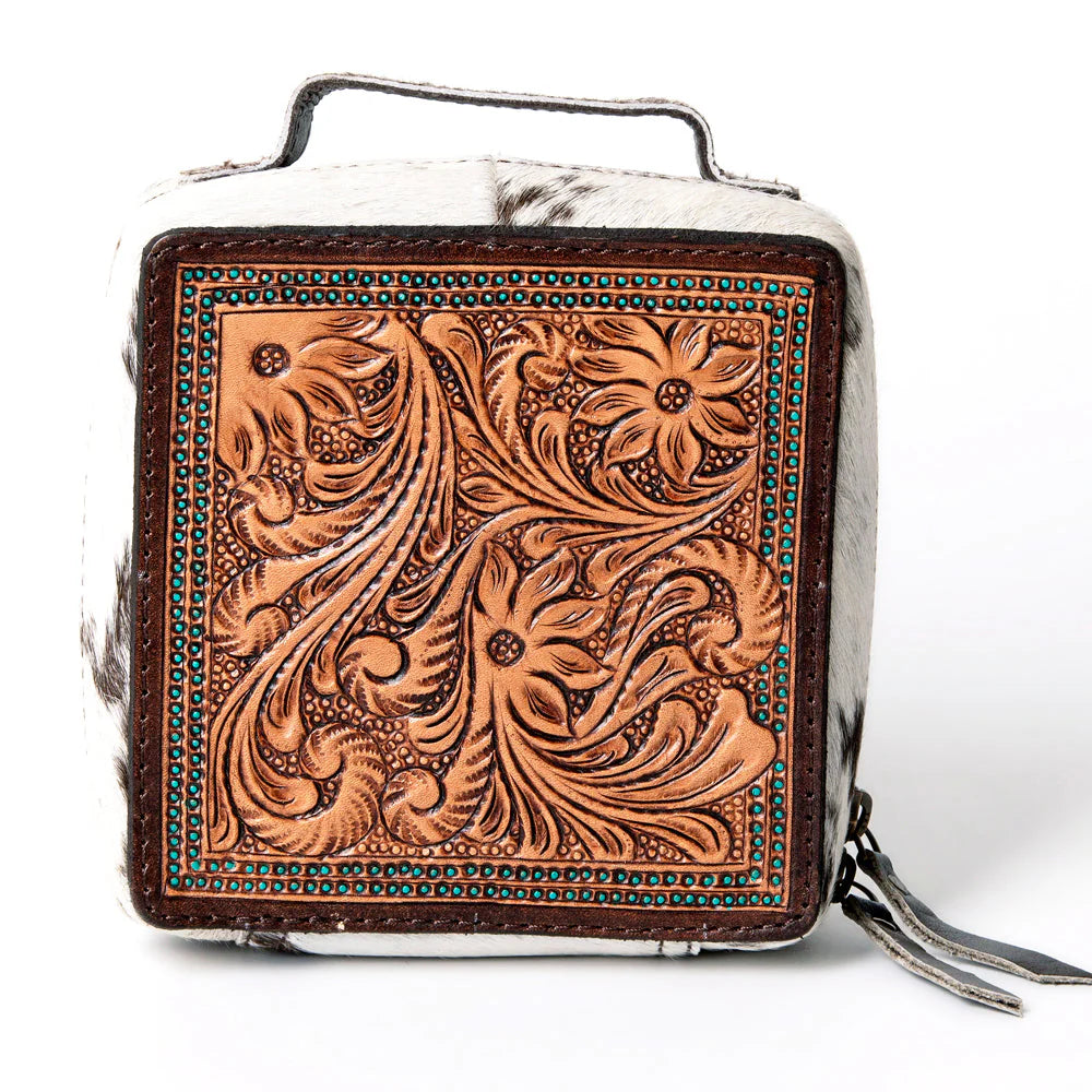 American Darling Tooled Leather Jewelry Box