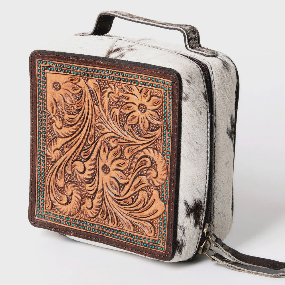 American Darling Tooled Leather Jewelry Box