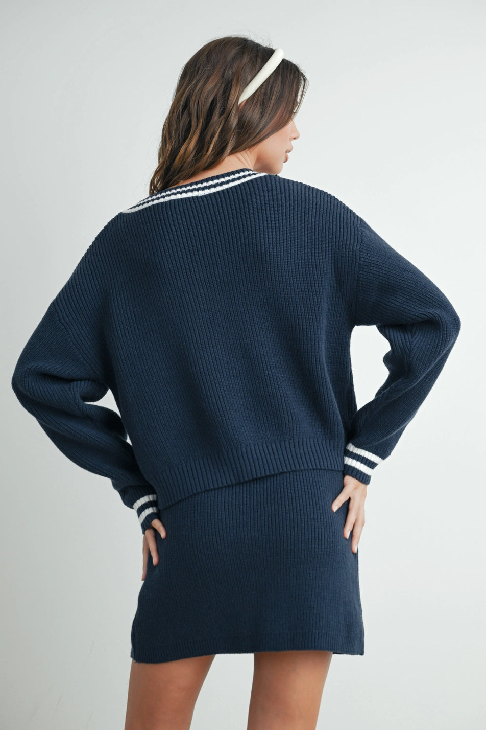 Nautical In Navy Sweater Top