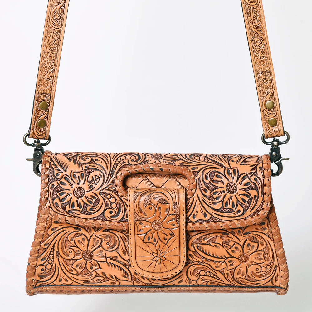 American Darling Tooled Leather Purse