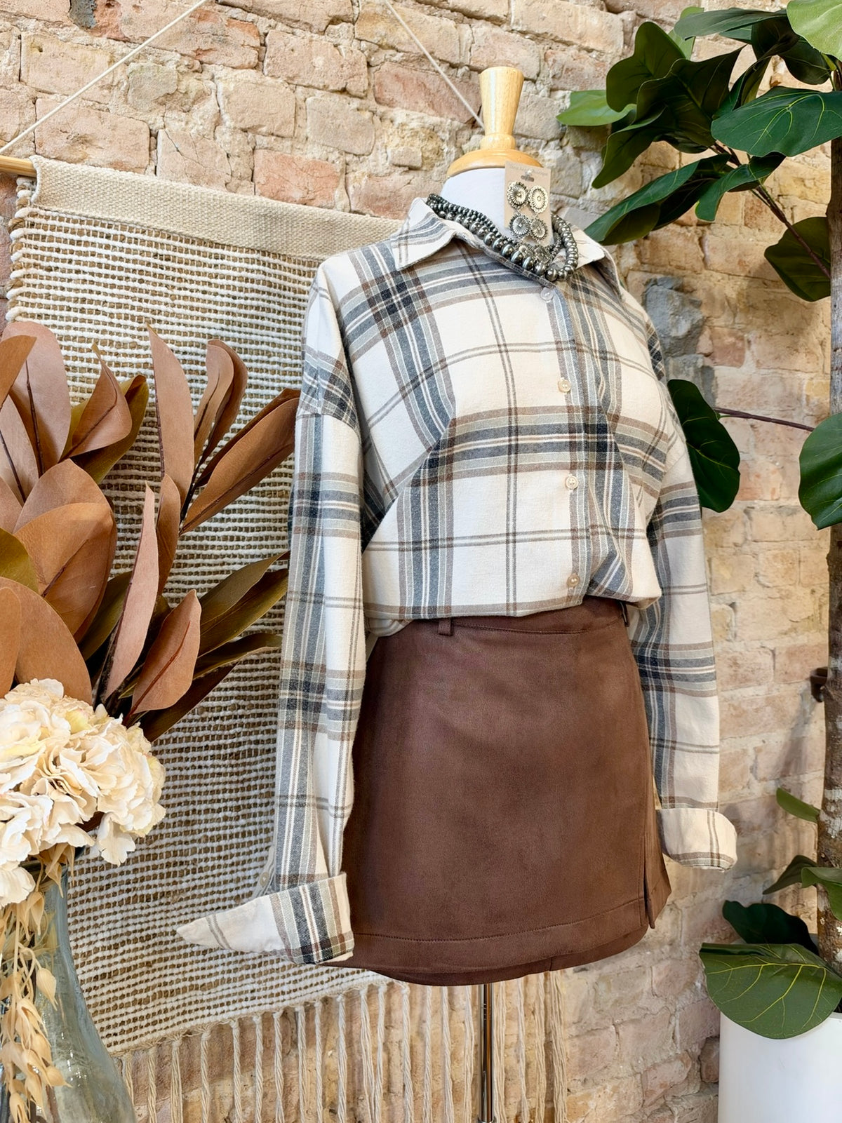 Brown Suede Skirt