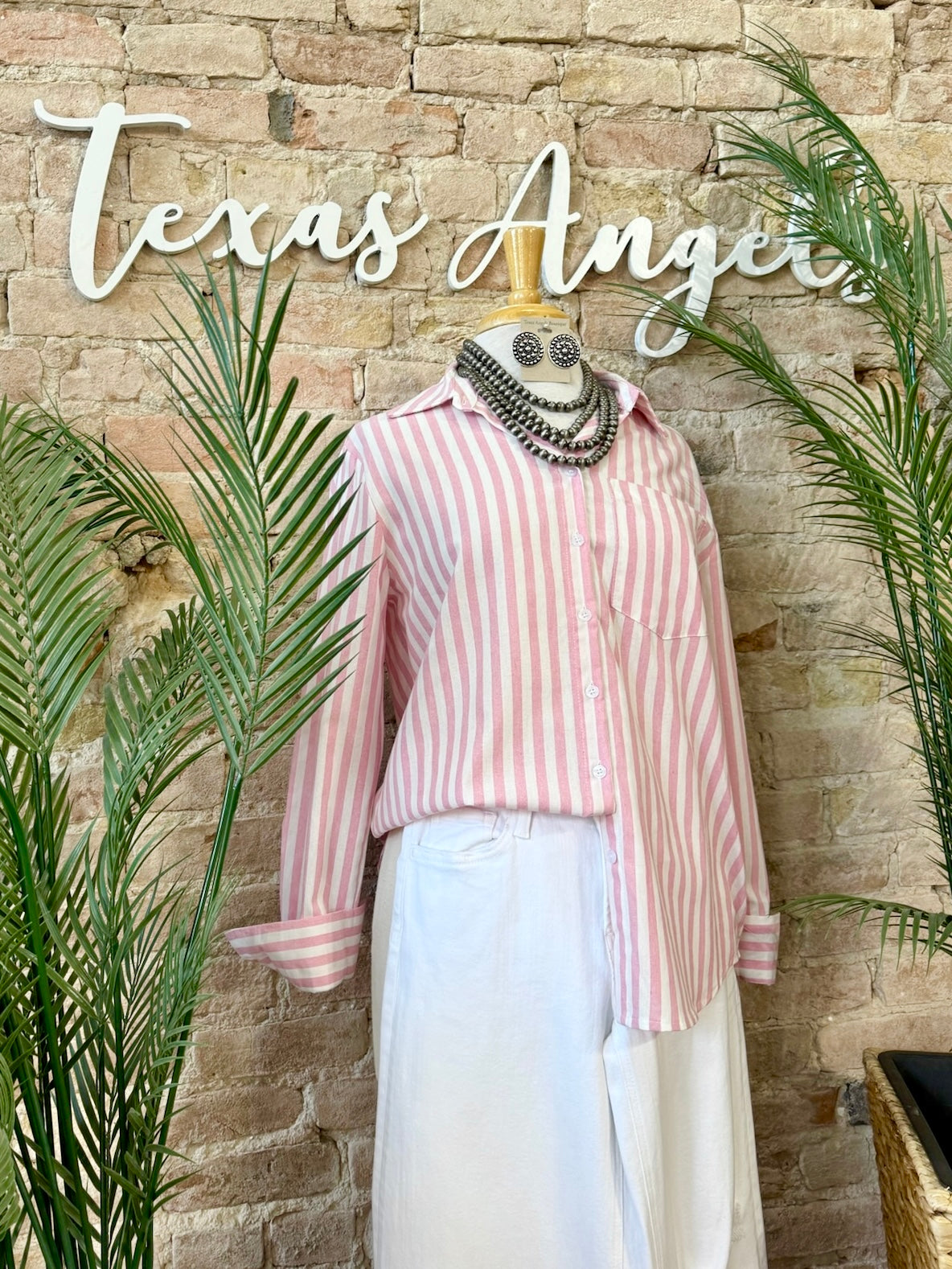 Soft Spoken Pink Striped Shirt