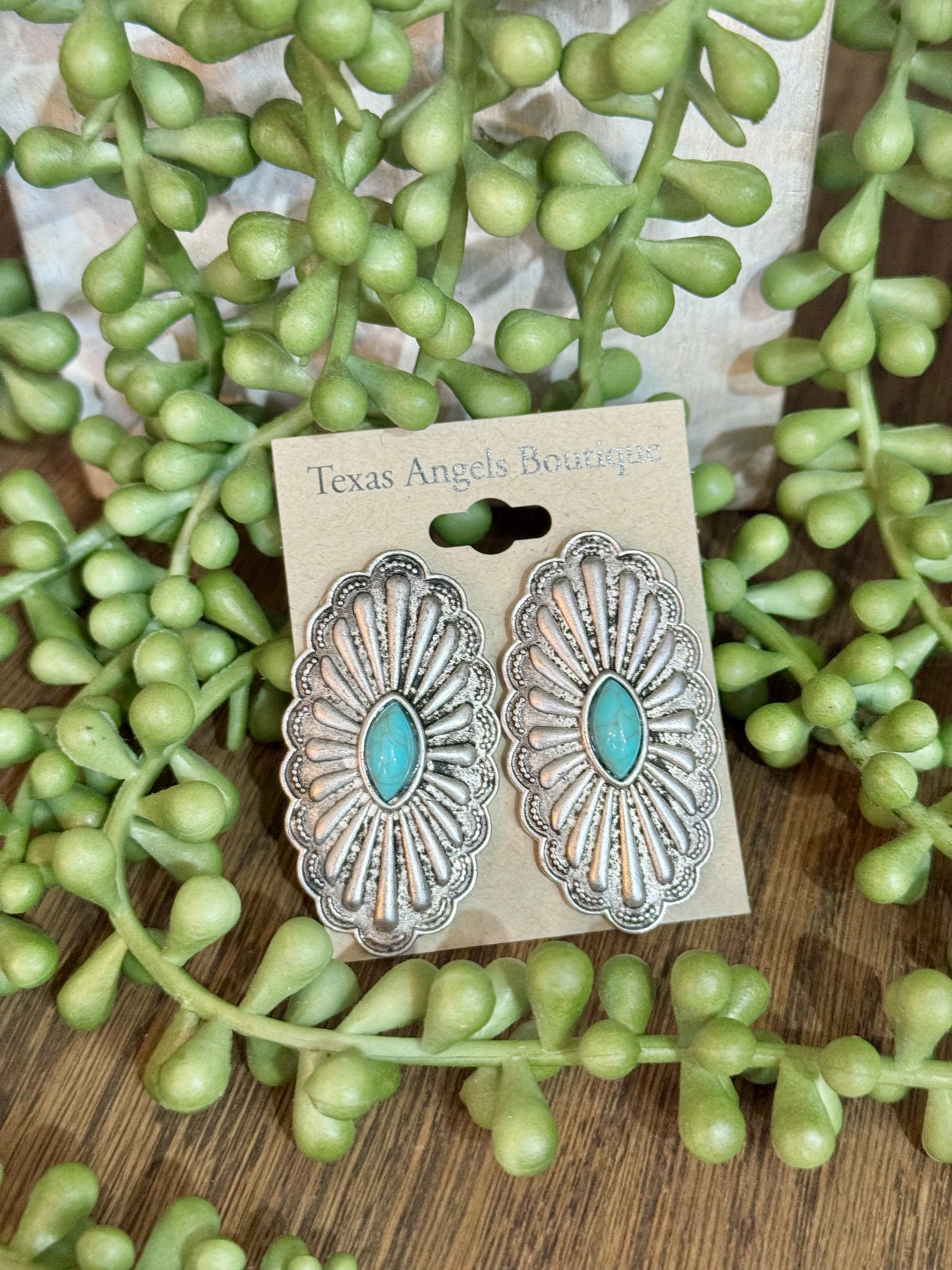 Silver Concho Earrings