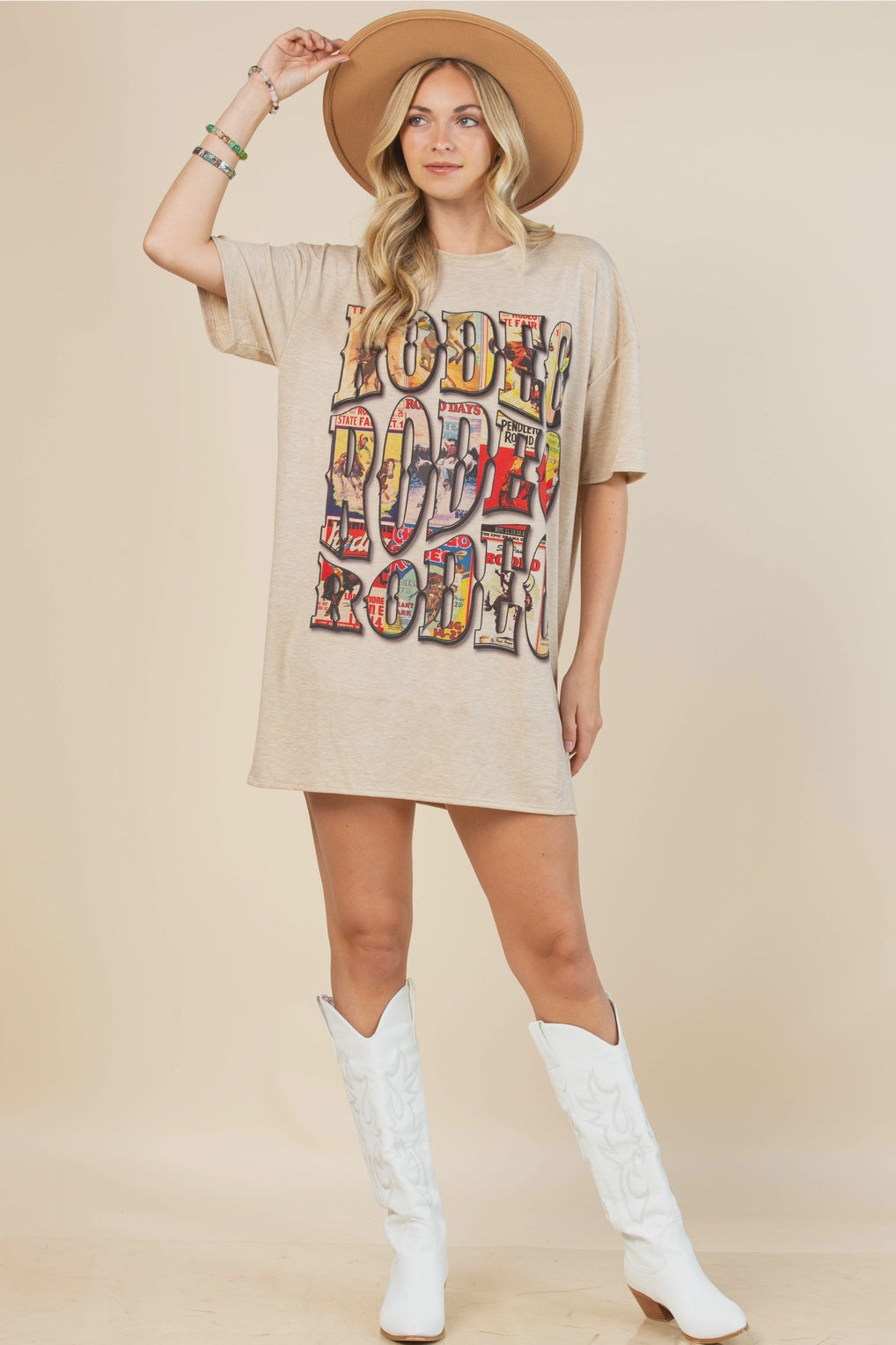 Lets Rodeo San Angelo Vintage Rodeo Graphic Tee-Shirt Dress