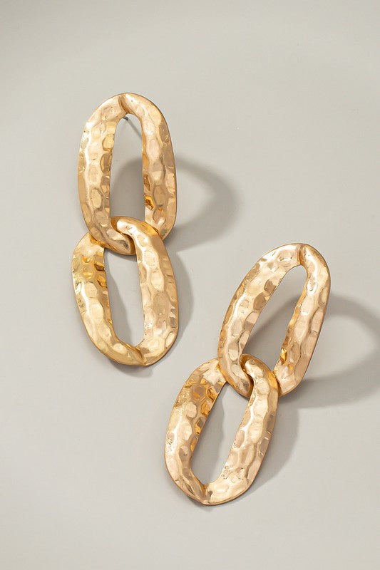 Gold Chain Link Earrings