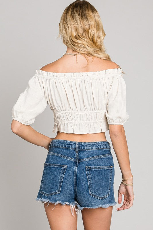 Lucky Linen Off Shoulder Blouse