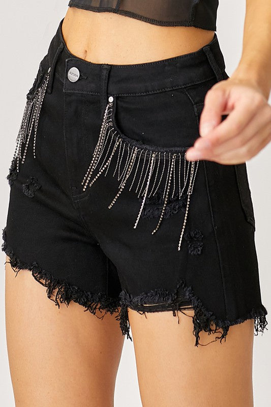 40% Off - Rhinestone Cowgirl Black Risen Shorts