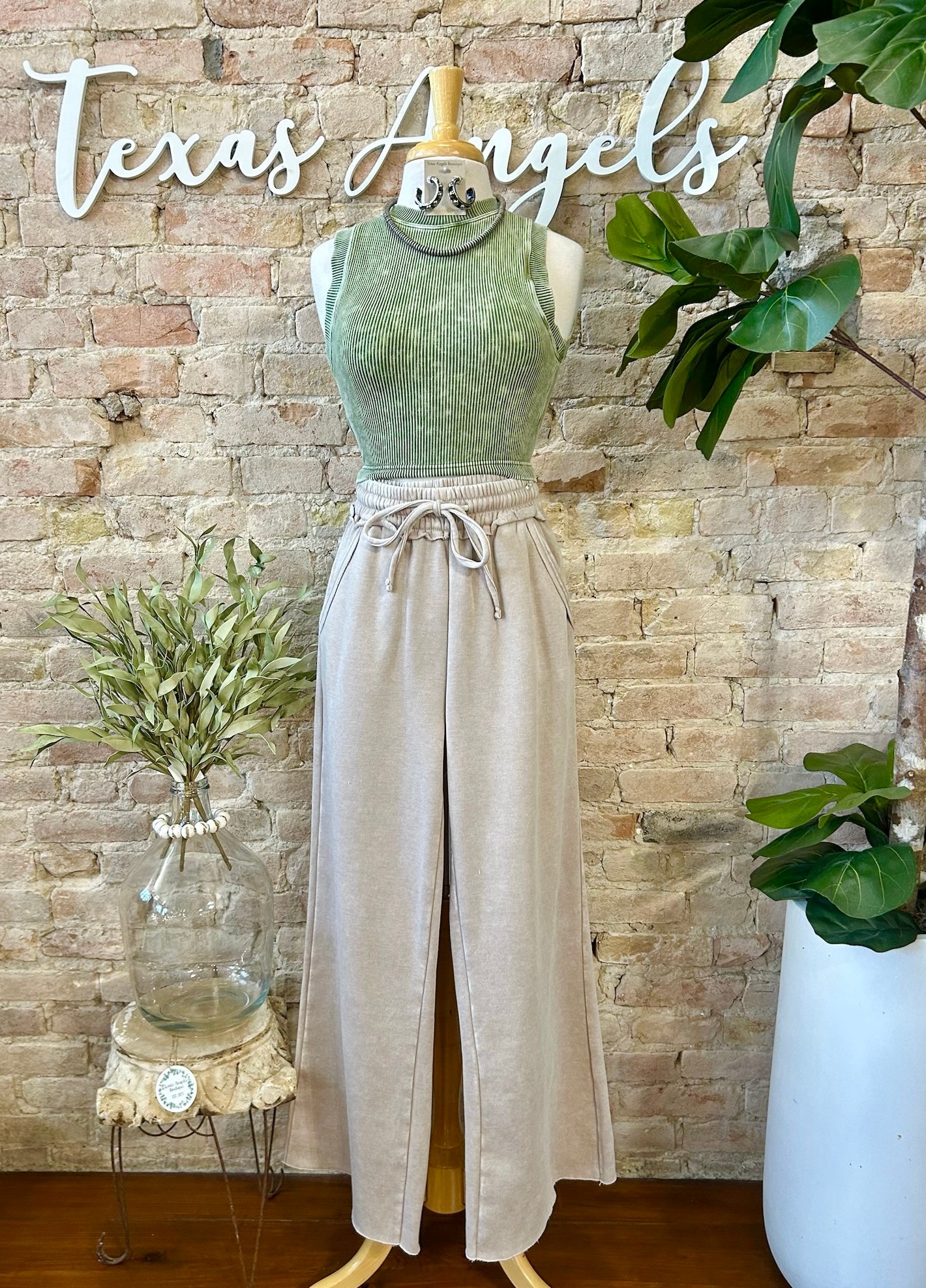 To Each Their Own Light Olive Tank Top