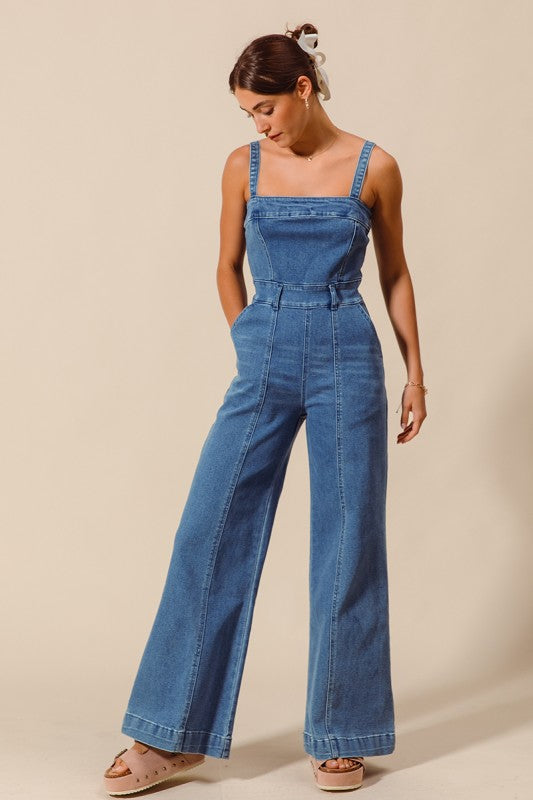 Livin' The Dream Denim Jumpsuit