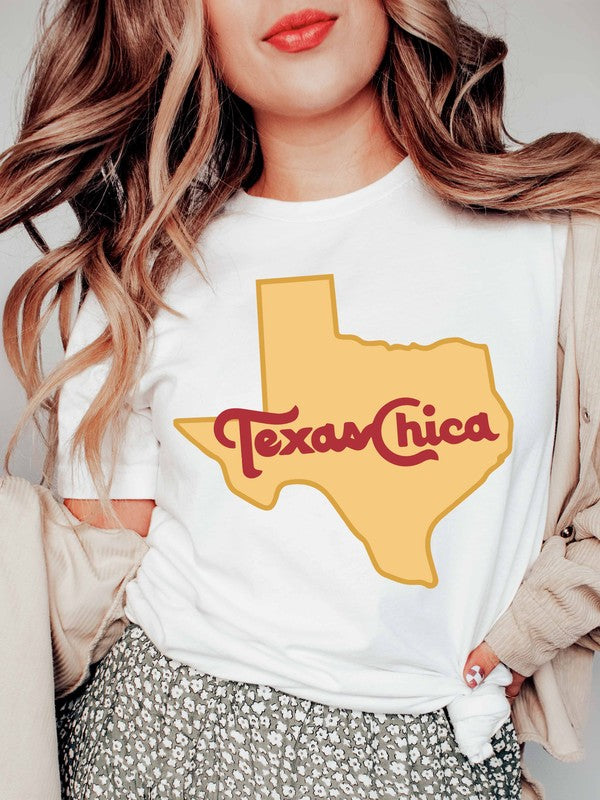 50% Off - Texas Chica White Graphic Tee