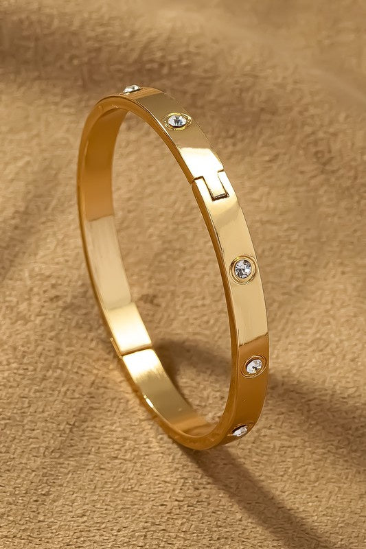 Gold Rhinestone Bangle