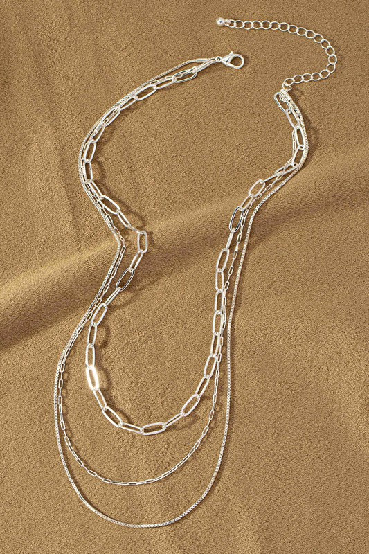 Silver Layered Necklace