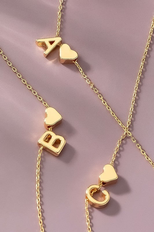RESTOCK Gold Initial Necklaces
