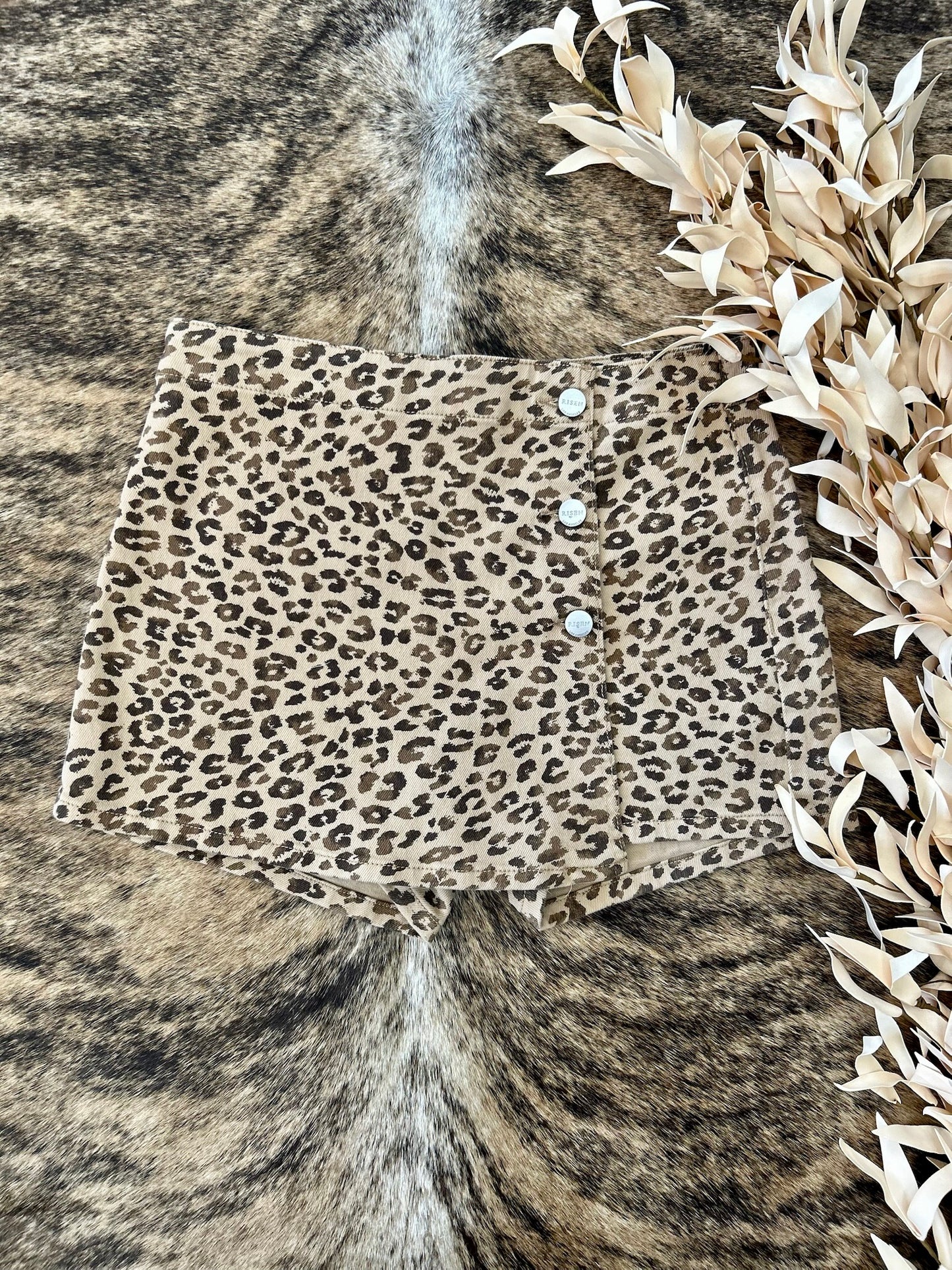 Will Love You Till The End Of Time Leopard Print Skort