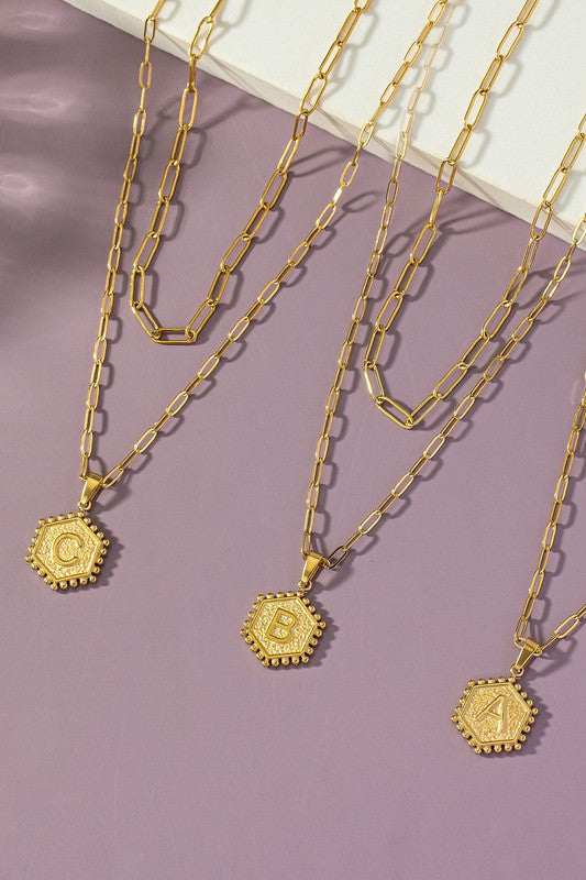 Gold Layered Initial Necklaces