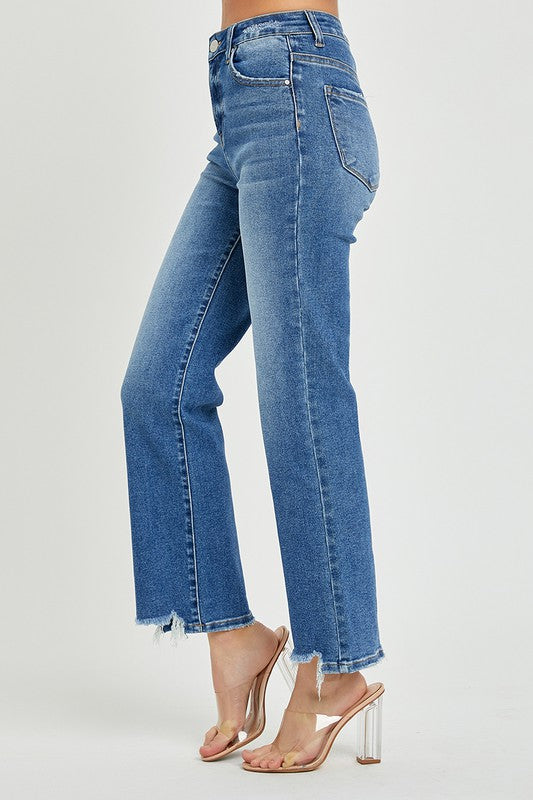 Don't Be So Serious Straight Leg Risen Jeans