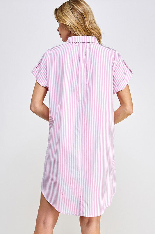 Sunkissed Pink Striped Dress